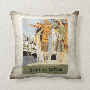 Discover Life:  Bon Voyage Throw Pillow