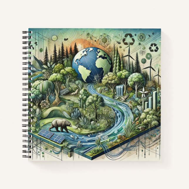 Discover paleontology with a touch of magic. notebook (Front)