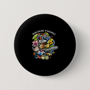 Discover Panama Vacation Souvenir Travel 2 Inch Round Button