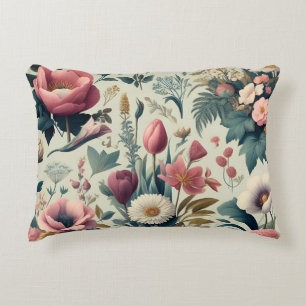 Discover Stunning Spring Floral Botanical Pattern Accent Pillow