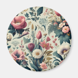 Discover Stunning Spring Floral Botanical Pattern Magnet