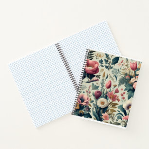 Discover Stunning Spring Floral Botanical Pattern Notebook