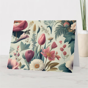 Discover Stunning Spring Floral Botanical Pattern Thank You Card