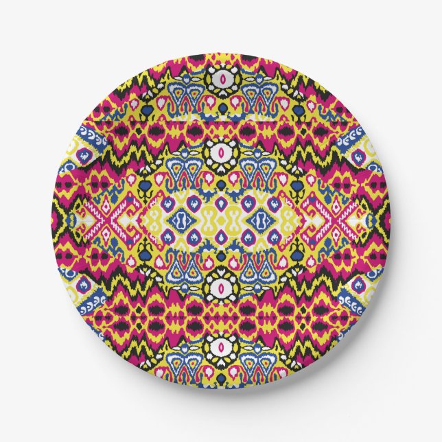 Discover the Beauty of Tribal Pattern Designs  Paper Plate (Front)