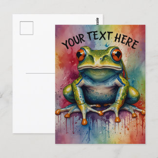 Discover the captivating beautiful frog postcard