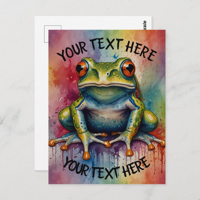 Discover the captivating beautiful frog postcard (Front/Back)