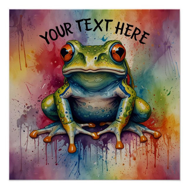 Discover the captivating beautiful frog poster (Front)
