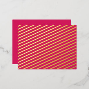 Discover the Elegance of Pink Background Foil Holiday Postcard