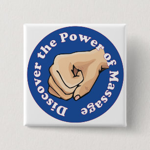 Discover the power of massage 2 inch square button