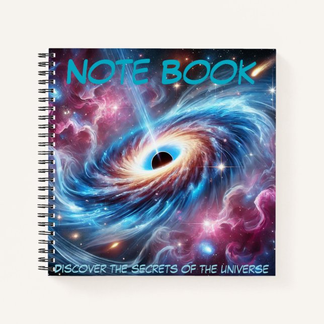 Discover the secrets of the universe  notebook (Front)