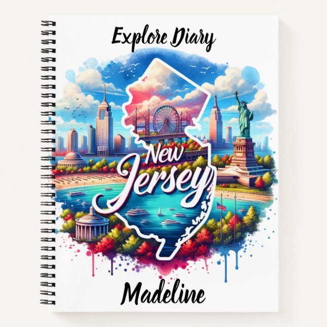 Discover the vibrant charm of New Jersey's skyline Notebook (Front)