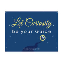 Discover the world with curiosity - postcard