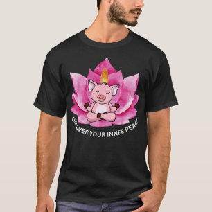 Discover Your Inner Peace Piggy Meditation T-Shirt