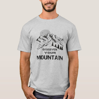 Discover Your Mountain Adventure Biking and Skiing T-Shirt
