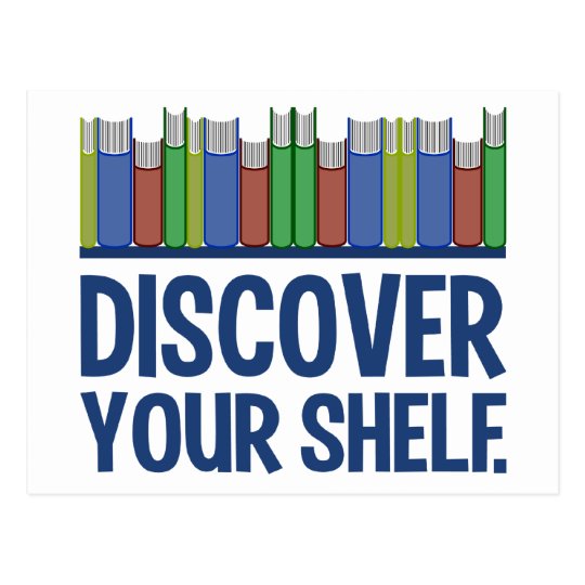 Discover Your Shelf postcard, customizable Postcard