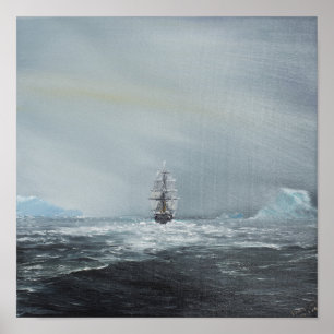 Discovery Captain Scott And Crew Poster