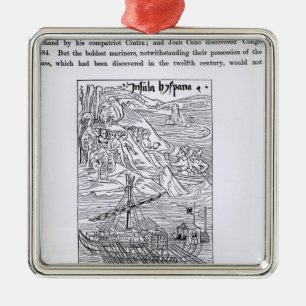 Discovery of San Domingo Metal Ornament