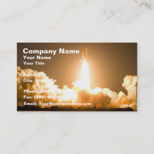 Discovery Space Shuttle Liftoff Business Card