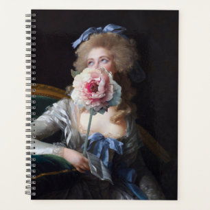 Discrète avec pivoine rose