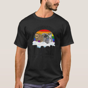 Discrimination Is Trash Gay Pride Raccoon Opossum T-Shirt