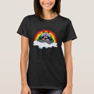 Discrimination Is Trash Raccoon Rainbow Flag Gay P T-Shirt