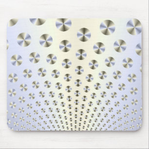 Discs in White and Blue Mousepad