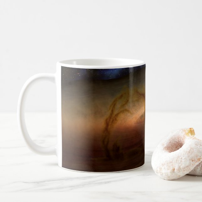 Discs Of Planet-Forming Material Circling Stars. Coffee Mug (With Donut)