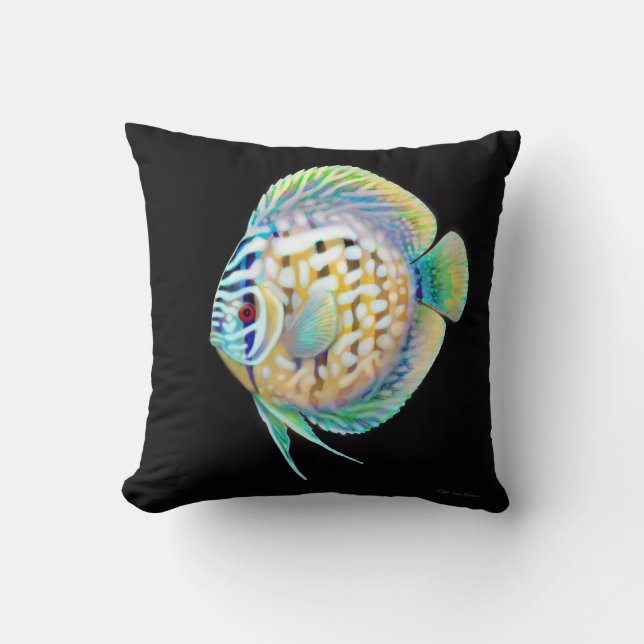 Discus Cichlid Aquarium Fish Pillow (Front)