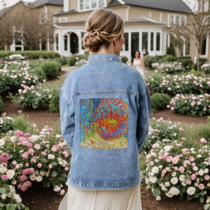 Discus Fish Denim Jeans Jacket