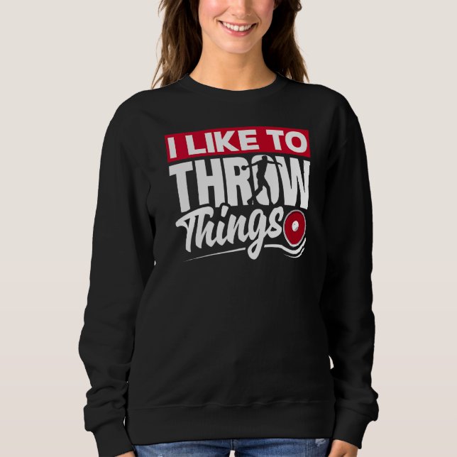 Discus Throwing Discus Thrower Track And Field Lik Sweatshirt (Front)