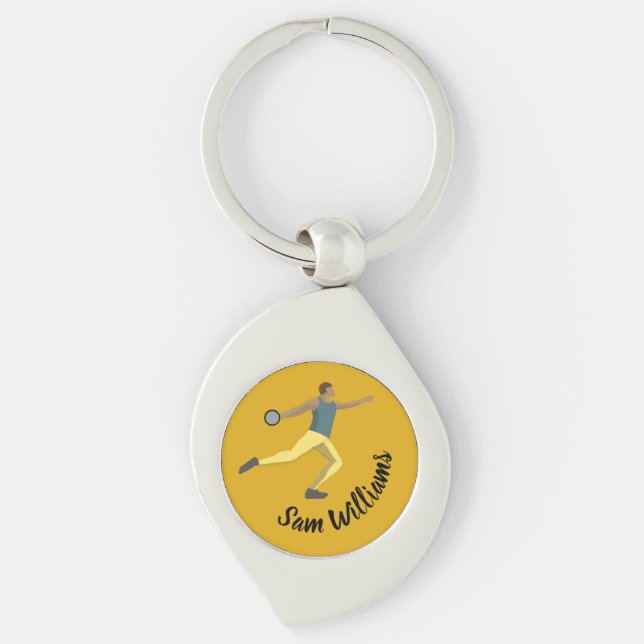 Discus Throwing Keychain (Front)