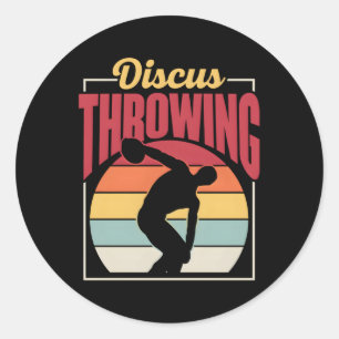 Discus Throwing Sport Throw Thrower Classic Round Sticker