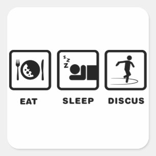 Discus Throwing Square Sticker