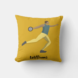 Discus Throwing Throw Pillow