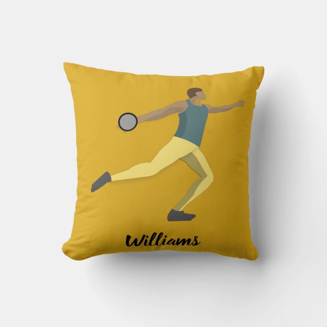 Discus Throwing Throw Pillow (Front)