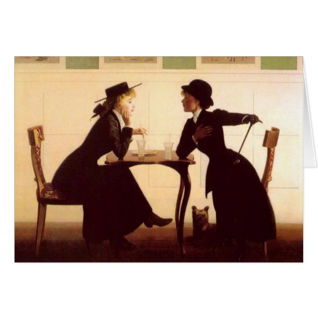 Discussion - Carte d'art (Devant horizontal)