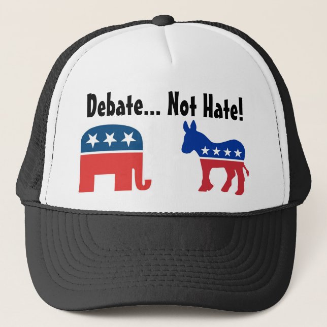 Discussion, pas haine - casquette politique (Devant)