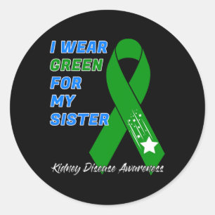 Disease Awareness Dialysis Transplant Donor Warrio Classic Round Sticker