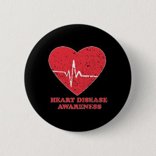 Disease Awareness -national Wear Red Shirt Day 2 Inch Round Button