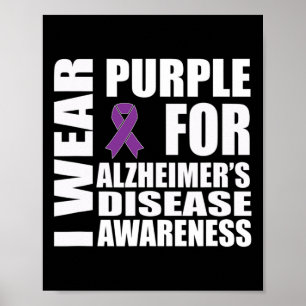 Disease Awareness Purple Ribbon Support Walk  Poster