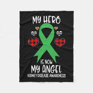 Disease Awareness Remembrance Hero Is Now My Angel Fleece Blanket