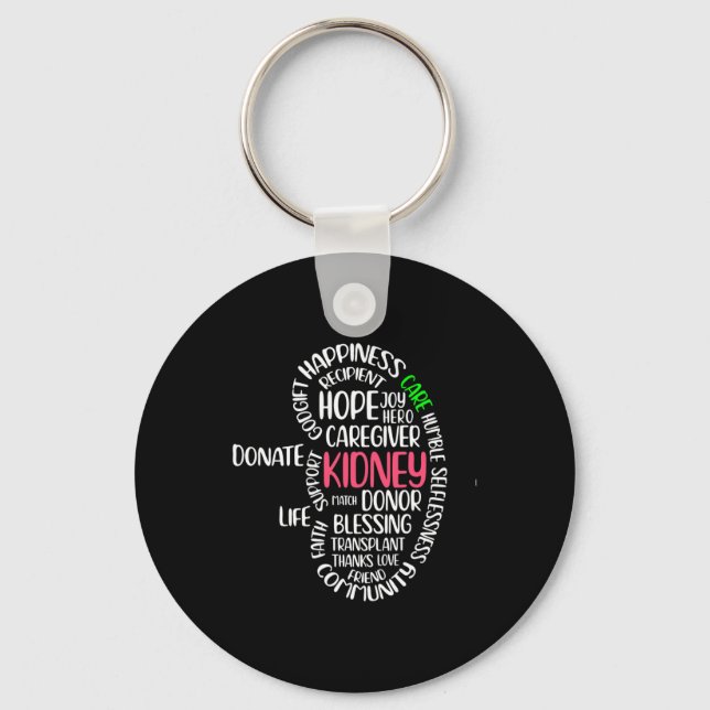 Disease Awareness Transplant Organ Donor Donate  Keychain (Front)