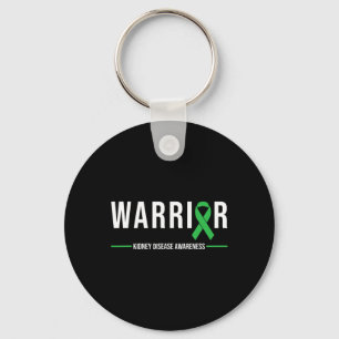 Disease Awareness Warrior Recovery Green Ribbon Keychain