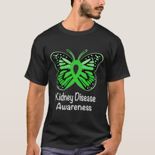 Disease Awareness Warrior Support Green Ribbon  T-Shirt