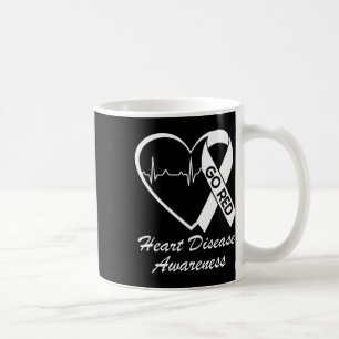 Disease Awareness We Wear Red In February Go Red H Coffee Mug