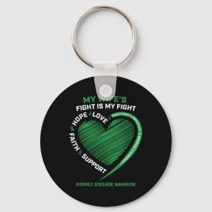 Disease Fighter Warrior Husband Wife Men Women Gif Keychain