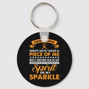 Disease Gift - Never Give Up Kidney Cancer Awarene Keychain