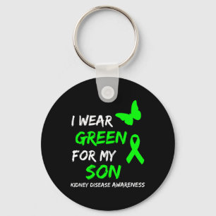Disease I Wear Green For My Son Ribbon Keychain