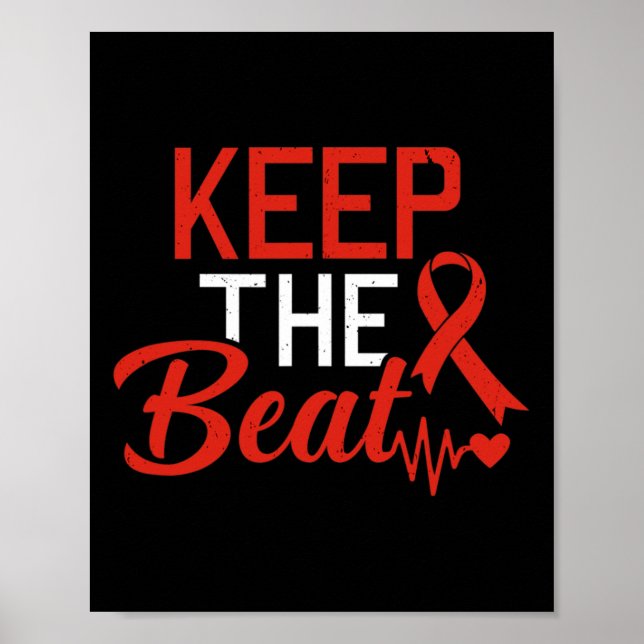Disease Keep The Beat Chd Heart Defect Awareness  Poster (Front)