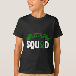 Disease Support Squad - Green Awareness Ribbon 1  T-Shirt